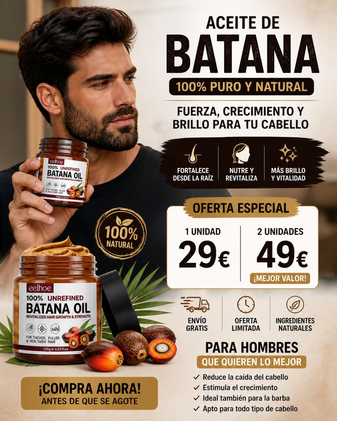 Recupera tu cabello con acete de batana oil 100% puro